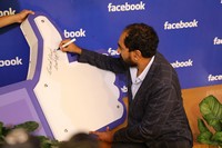 Krish and Shriya Saran at Facebook office